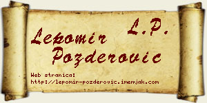 Lepomir Pozderović vizit kartica